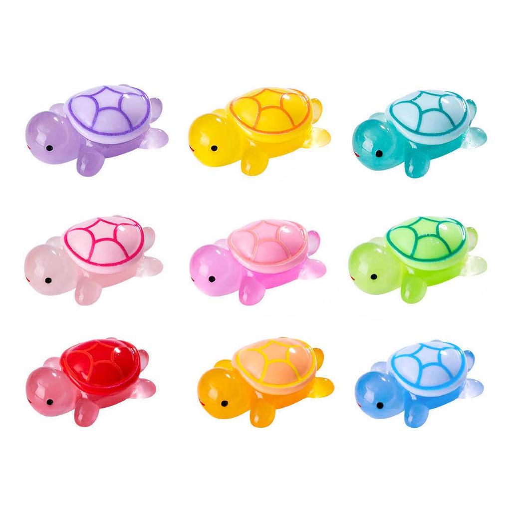 Luminous Colorful Turtle Ocean Figurine - Glowing DIY Jewelry Toy