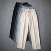 Cotton and Linen Cropped Pants for Men In Summer Thin Design Men's Cotton and Linen Pants Loose and Versatile Casual Pants for Summer