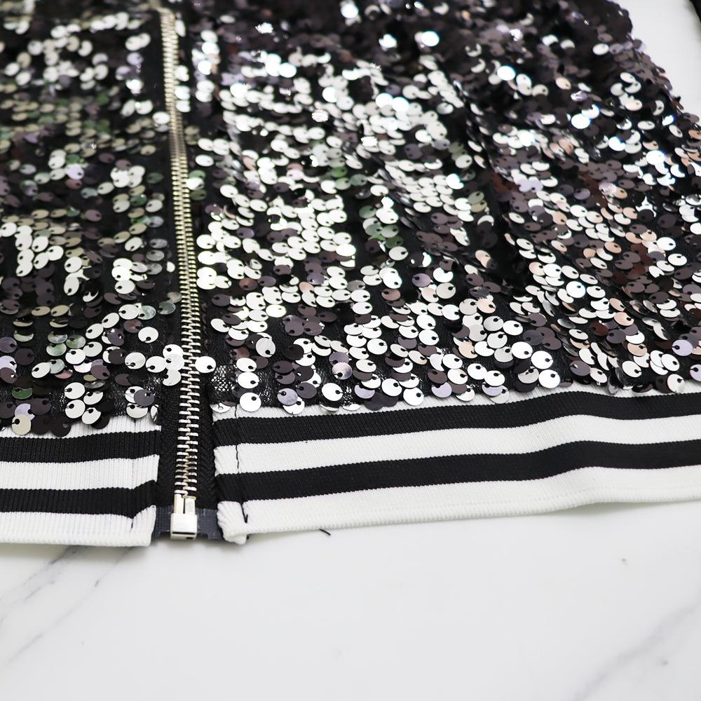 Autumn and Winter Sequins Long Sleeve Women's Jacket