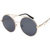 Солнцезащитные очки круглой формы Женские Модные Стильные Двойная переносица Солнцезащитные очки Женские для вождения Путешествий Солнцезащитные очки для мужчин