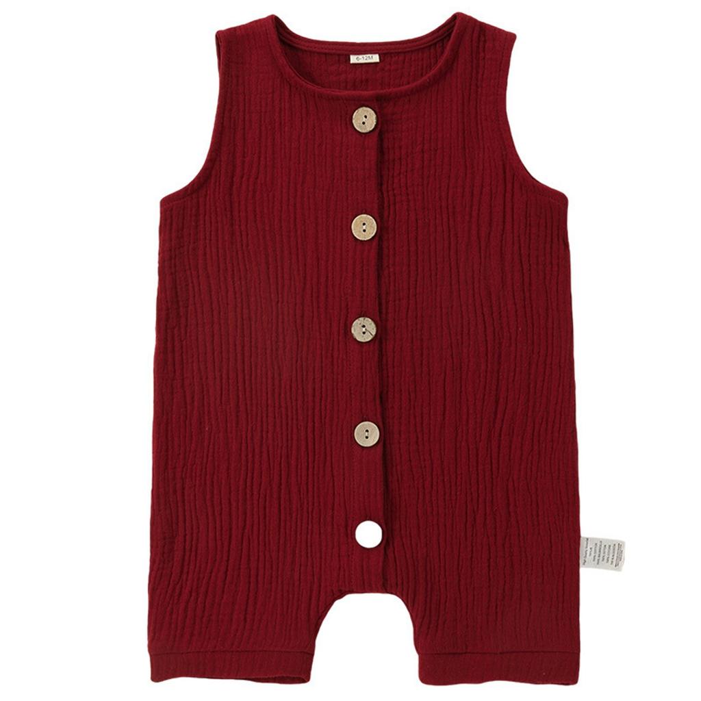 Summer Children's Casual And Fashionable Boys' And Girls' One-piece, Round-neck, Sleeveless Solid-color Haha Clothes
