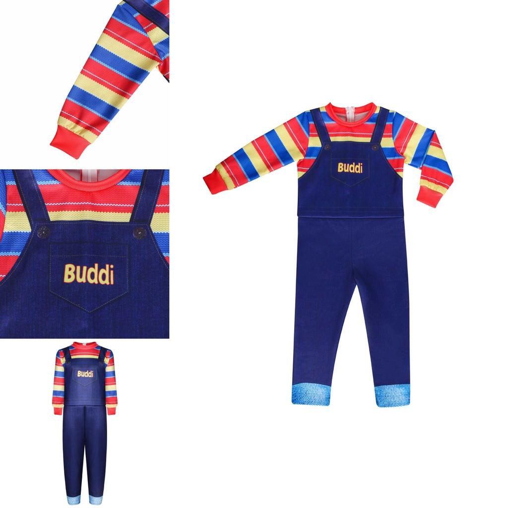 Детский костюм Чаки из фильма «Детские игры» для косплея, страшный комбинезон для Хэллоуин-вечеринок