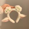 Cute Soft Sheep Horn Lamb Ear Soft Fleece Women Headband Makeup Head Band Hair Band for Wash Face Shower Hair Accessories