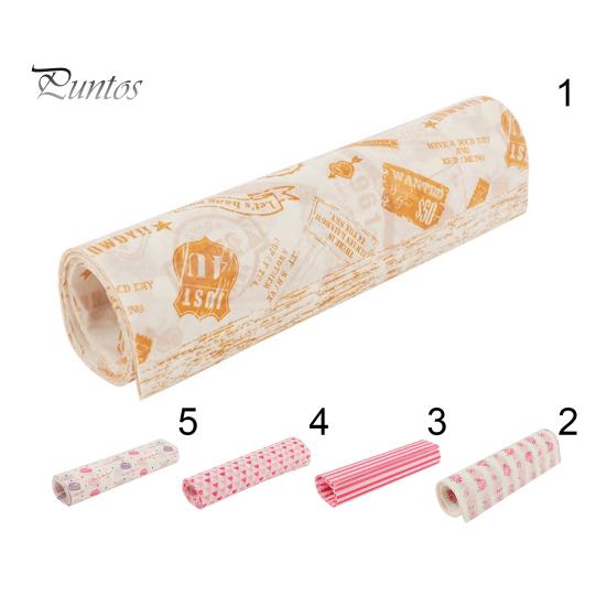 Puntos 50 шт./пакет вощеная бумага с рисунком сердца антипригарная пищевая упаковка маслостойкая сухая бумага для гамбургеров