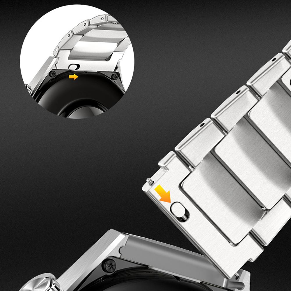22-миллиметровый ремешок из нержавеющей стали для Huawei Watch GT6 5 Pro 46 мм Watch 5 4 Быстросъемный ремешок для Amazfit Balance 2 1 OnePlus Watch 3