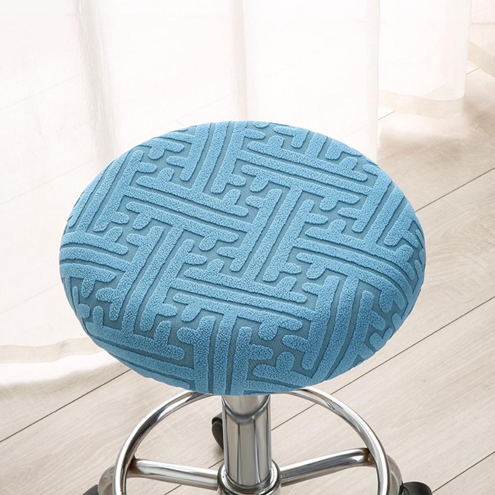 Washable Chair Seat Cover Slipcover All Inclusive Stool Seat Cushion Cover 30cm with Elastic Bands Seat Chair Slipcover