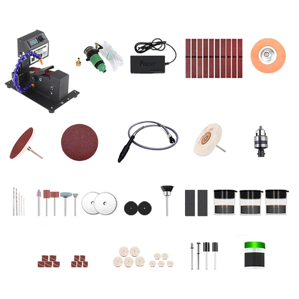 Мини-ленточный шлифовальный станок мощностью 350 Вт, электрический шлифовально-полировальный шлифовальный станок для сухой и влажной шлифовки, шлифовальный станок
