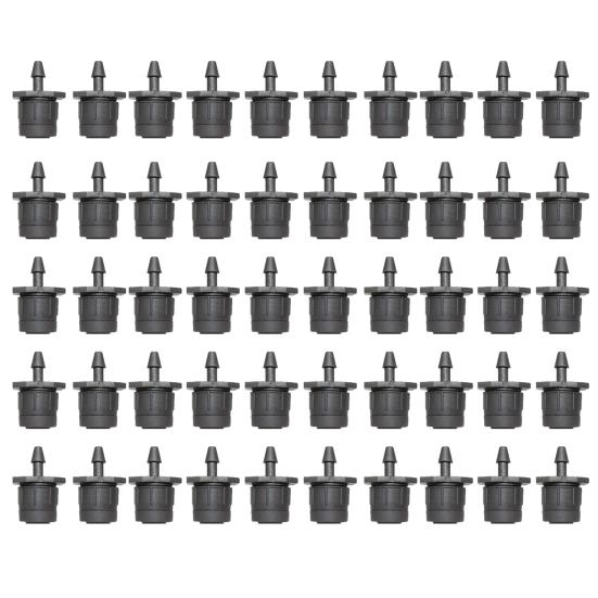 50Pcs Irrigation Drippers Adjustable Micro Spray Drippers 360 Degree Circle Spray Irrigation System Sprinklers for Flower Bed Garden Lawn