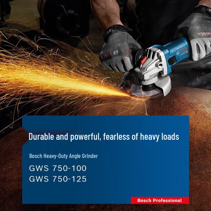 Bosch GWS 750-125 Professional Angle Grinder CN plug (adapter included)