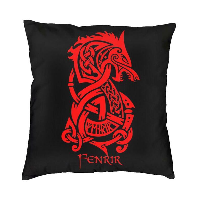 Viking Valhalla Fenrir Modern Pillow Cover Decoracion Salon The Nordic Monster Wolf Odin Cushions For Sofa