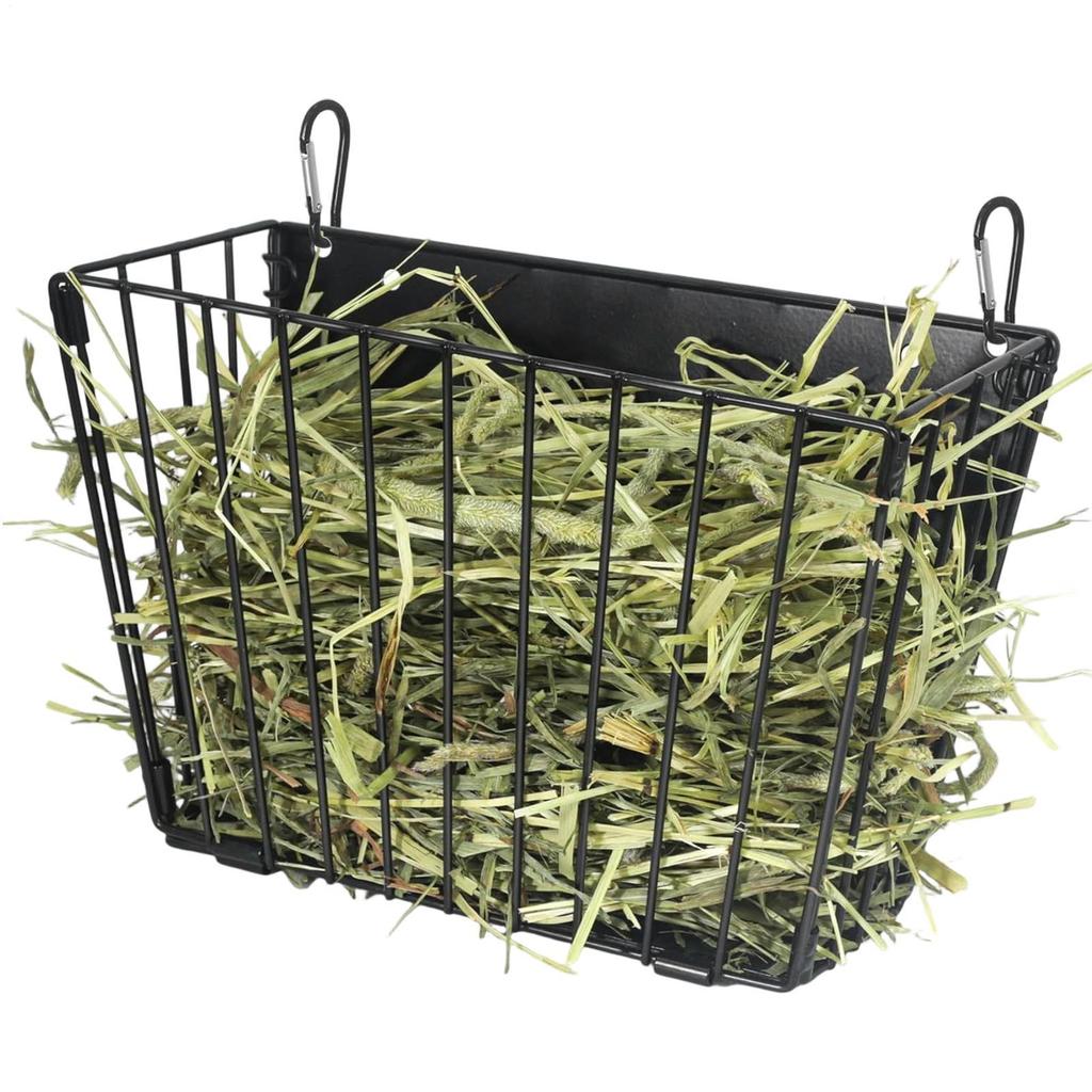 Rabbit Hay Feeder Metal Rabbit Hay Rack Foldable Feed Storage With Hook Metal Frame Hay Feeder for Pet Hutch Wall Feeding