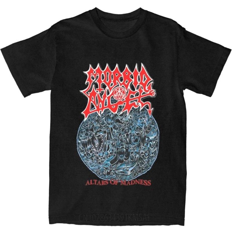 Футболка Morbid Angel в стиле хэви-метал Летние эстетичные футболки 100% хлопок Модная футболка для мужчин С коротким рукавом Повседневные топы
