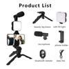 Portable Vlogging Kit Video with Tripod Bluetooth Control for SLR Camera Smartphone Youtube Photography Light Stand Microphone
