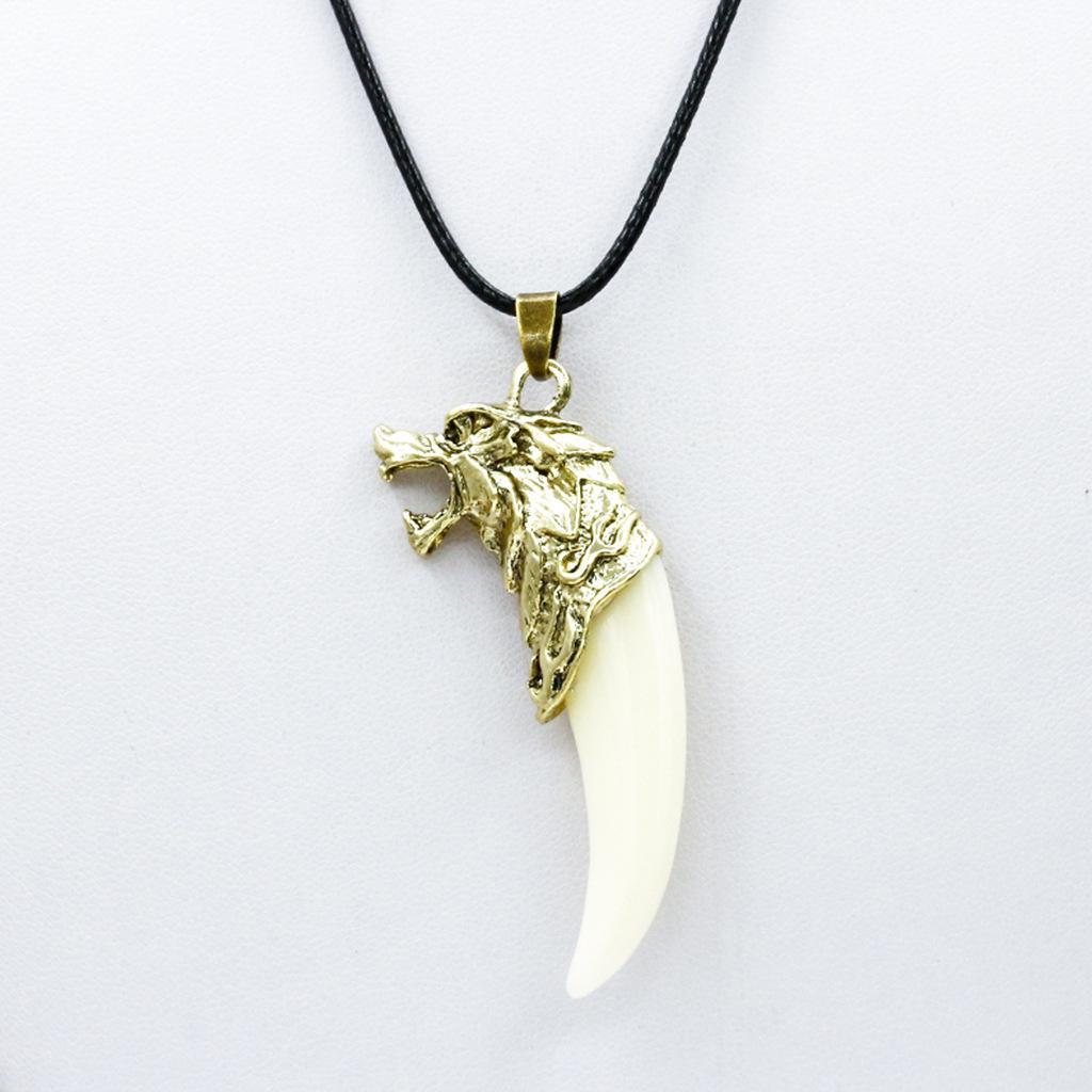 Ожерелье с волчьим зубом, мужское модное ожерелье, индивидуальная мужская цепочка на шею, мужские украшения AVE