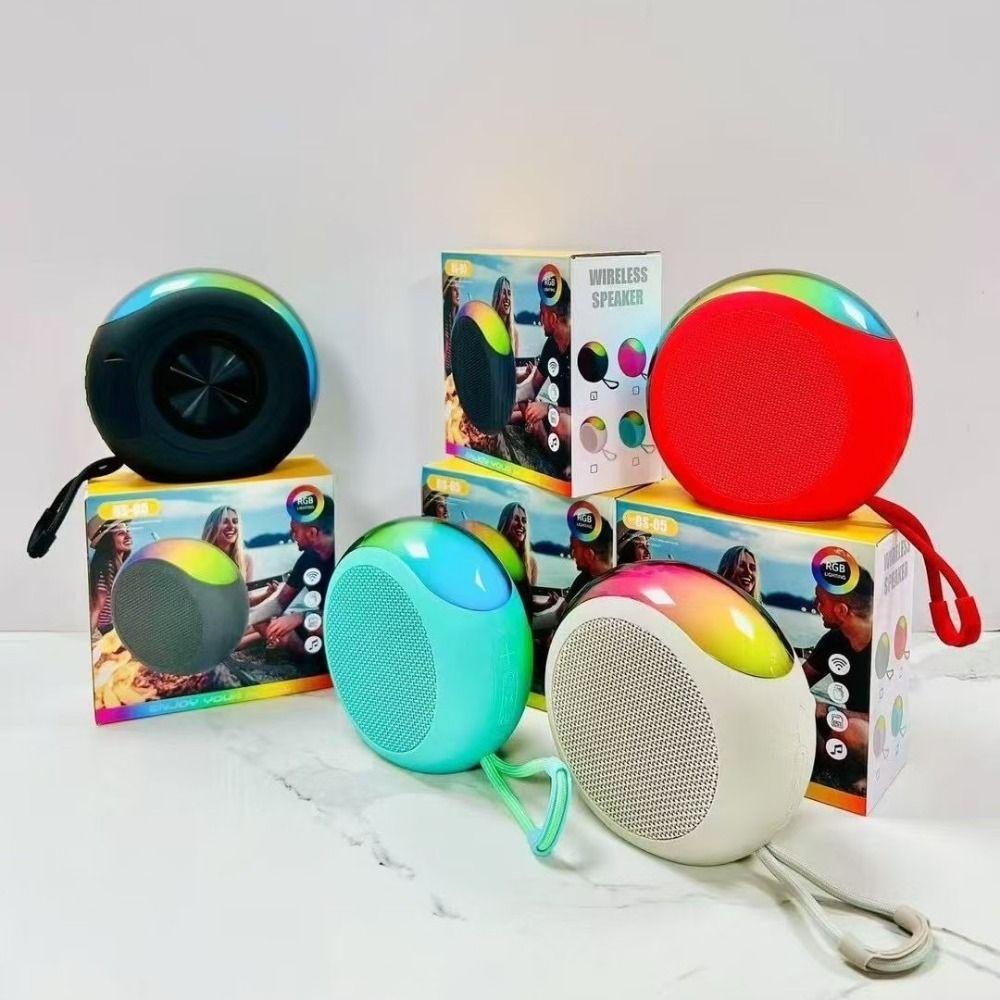 С RGB-подсветкой Беспроводная звуковая колонка 2-в-1 Портативный сабвуфер Мини Bluetooth-динамик Спорт