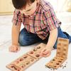 Bamboo Mancala Game with Folding Wooden Board 2 Player Colorful Natural Stone Chess Toy Travel Kids Adults Educational Pebble Pieces Strategic Game