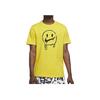 Peace, Love, Basketball Short Sleeve T-Shirt Men Tops Yellow CV2111-735