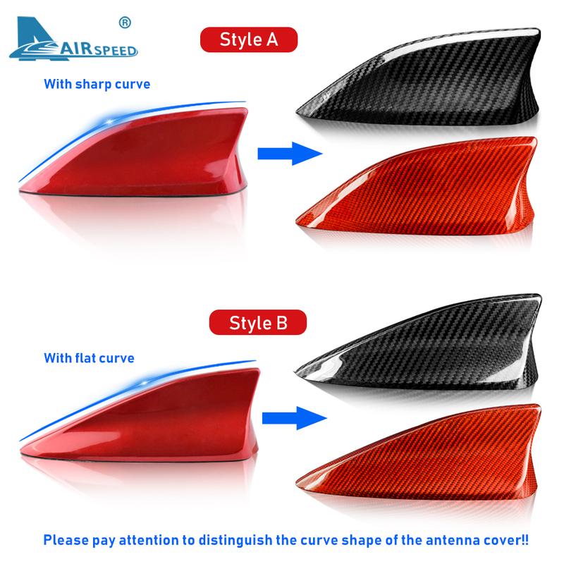 Real Hard Carbon Fiber for Mazda 3 Axela CX-3 CX-4 CX-5 CX-8 Exterior Car Shark Fin Antenna Cover Sticker Trim Accessories