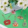 DIY 1set 5d Diamond Painting Keychain Double-sided Paste Diamond Halloween Acrylic Handmade Spot Drill Yourself