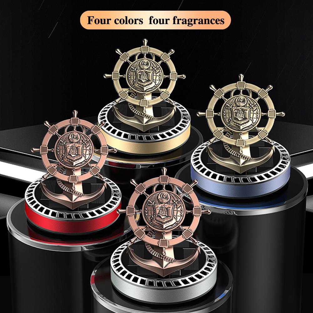 Солнечный автомобильный освежитель воздуха ретро-руль корабля вращающееся украшение автомобильный ароматизатор аксессуары для интерьера автомобильный диффузор парфюмерии принадлежности