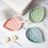 Leaf Shape Plastic Double Layer Soap Box Dish Storage Plate Tray Holder Case Container