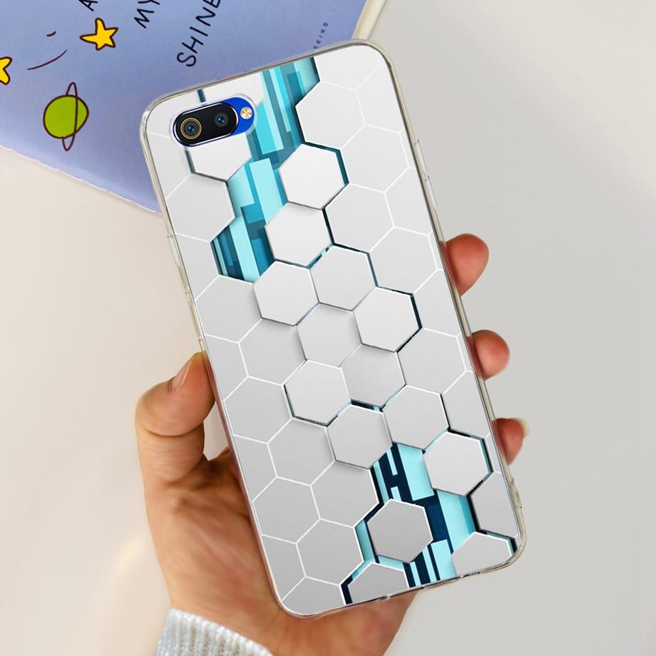 Luxuly Clear Silicone Back Cover For Oppo A1k A12e A3s A5 AX5 Case Realme C2 C1 Bumper Fundas Soft TPU Women Fashion Rose Flower