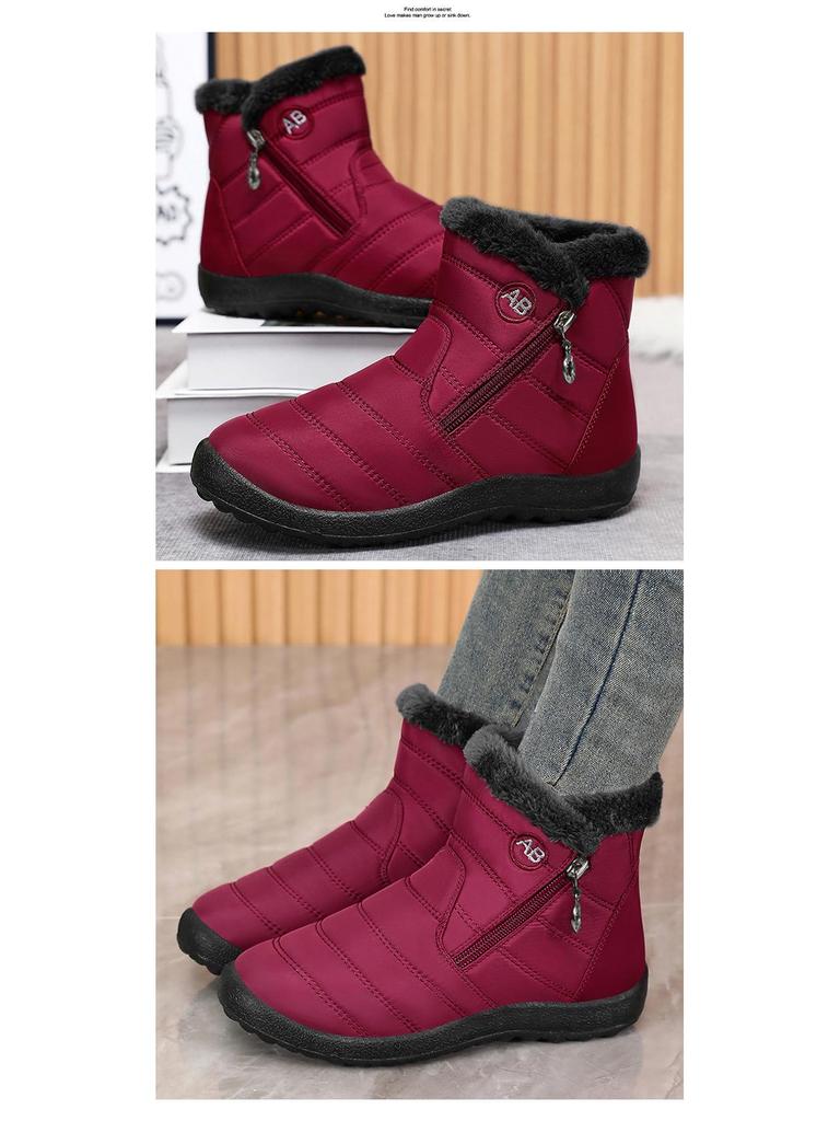 2025 Autumn/Winter Plus Size Warm Snow Boots - High-Top Cotton Comfort for Couples and Seniors