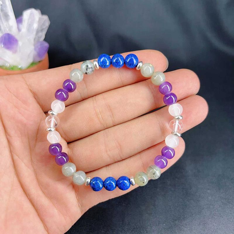 Простые универсальные лечебные браслеты для женщин и мужчин, натуральный камень, бисер, эластичный браслет, ювелирные изделия, аксессуары, подарки