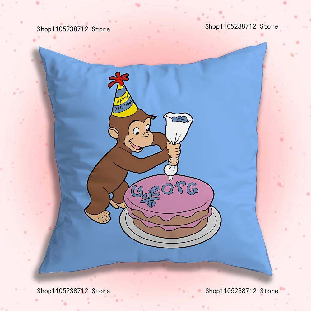 C-Curious Mokey G-George Наволочка Наволочка Подушка Плюшевый Мальчики Девочки Мультфильм Аниме Каваи Декор Детский День Рождения Милые Подарки