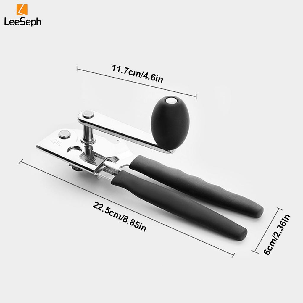 Leeseph Manual Can Opener, Smooth Edge Safety Cutter, Multifunctional Hand Crank Can Opener Bottle Opener, Kitchen Gadgets