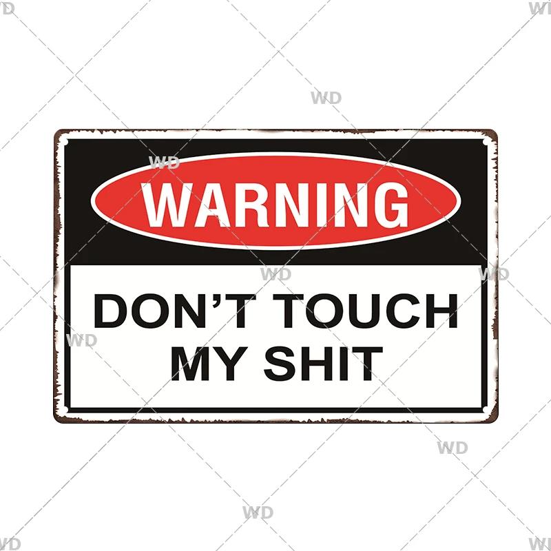 Warning Metal Sign Vintage Plaque Metal Caution Area 51 No Trespassing Retro Garden and Yard Caution Tin Sign Garage Park Decor