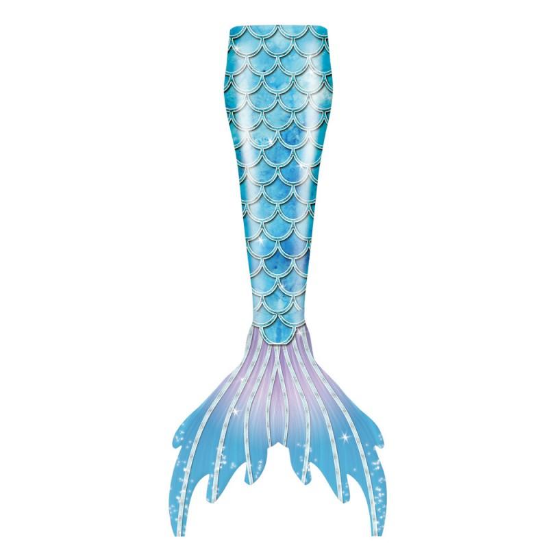Girls Mermaid Swimsuit With Tail Fin Costume Swimming Pool Beach Performance Kids Swimwear Set