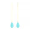 Boucles D'oreilles - ZOQOYI - Argent 925 - Plaqué or Jaune 18 Carats - Turquoise - Femme
