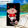 1PC Custom Name Beach Towel Necaxa Football Design Beach Towel, Suitable for Camping, Travel, Beach Accessories, Super Absorbent, Family Gift