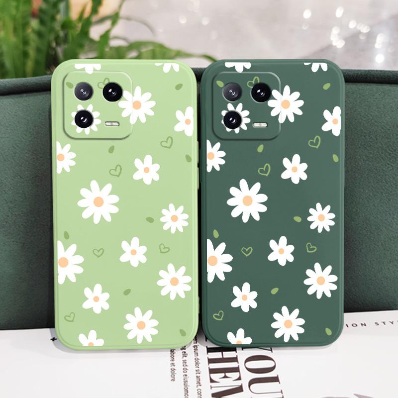 Нежный чехол- Daisy для Xiaomi Mi 15T 14 14T 13 13T 12 12X 12T 12S 11 11T 10 10T 9 9T Pro Lite Жидкий силиконовый чехол