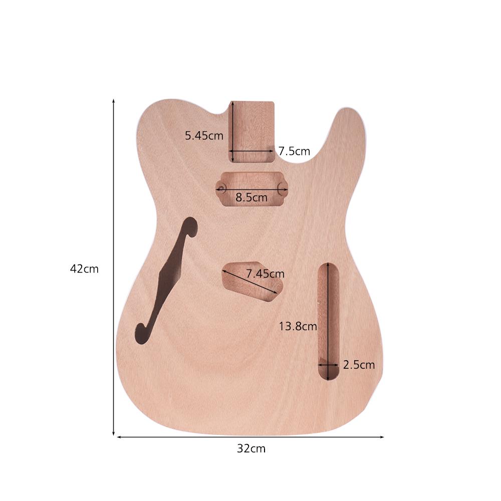 DIY Unfinished Mahogany Wooden Body Replace Part for TL F Electric Guitar