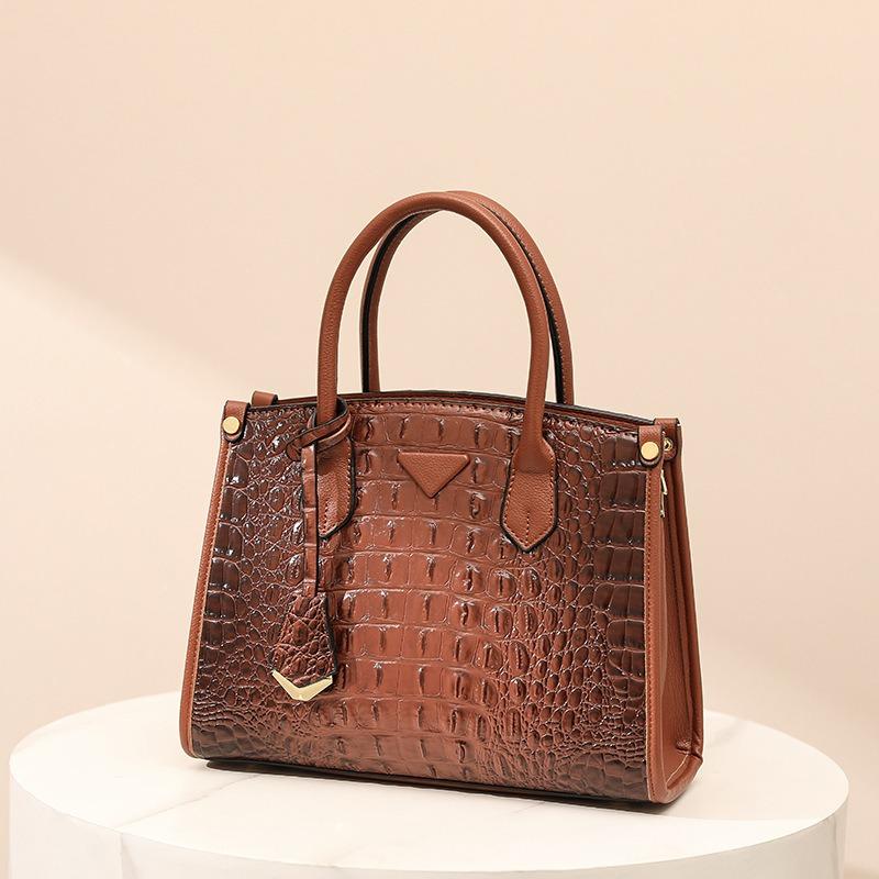 Retro Fashion Shoulder Bag Urban Simple Large Capacity Handbag Crocodile Print Women's Crossbody Bag