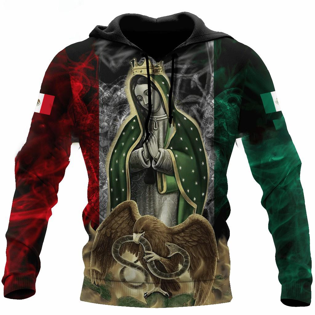 Мексиканские толстовки с капюшоном Мужская толстовка с капюшоном с 3D-принтом и флагом Мексики, осенняя уличная одежда с длинным рукавом Дизайнерская толстовка с капюшоном для мужчин Одежда