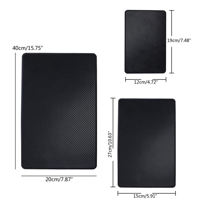 Черный противоскользящий коврик на приборную панель автомобиля, держатель для мобильного телефона, силиконовый суперлипкий коврик, коврик на приборную панель, аксессуары для интерьера