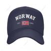 Baseball Cap Norway EST Independence Day Wild Sun Shade Peaked Adjustable Outdoor Caps