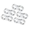 X AUTOHAUX 5pcs AN12 Hose Separator Clamp Fuel Line Connector Silver Tone Fuel Hose Replacement