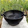 25 см Портативный чугунный угольный BBQ гриль с решеткой
