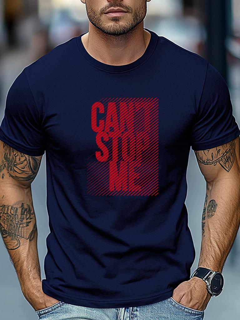 Мужские футболки 100% Хлопок CANT STOP ME Графическая Летняя Мягкая С Круглым Вырезом Повседневная Дышащая Футболка Повседневная Одежда Топы
