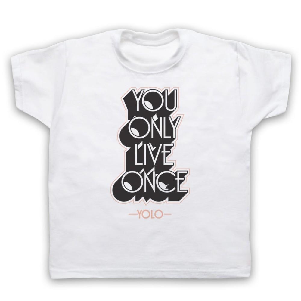 Yolo You Only Live Once Slogan Funny Retro Cool Kids Childs T-Shirt