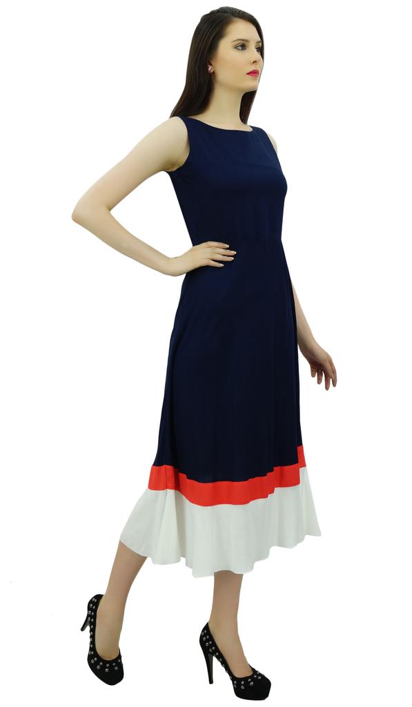 Bimba Женское сплошное платье-клеш из искусственного шелка с оборками и без рукавов, повседневное платье-трапеция для женщин, лето