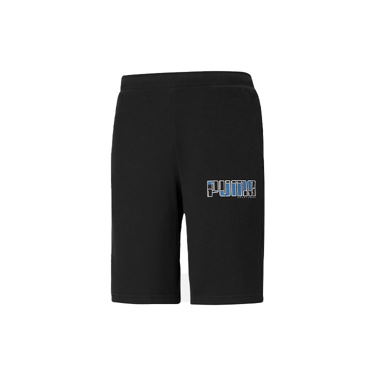 Puma Спортивные шорты с буквенным принтом, повседневные, мужские, черные 845909-51