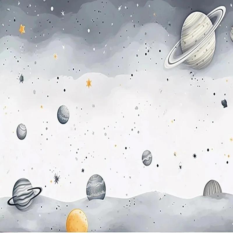 Современный мультфильм звездное небо узор звезд обои фотообои для детской комнаты спальня настенная роспись декор