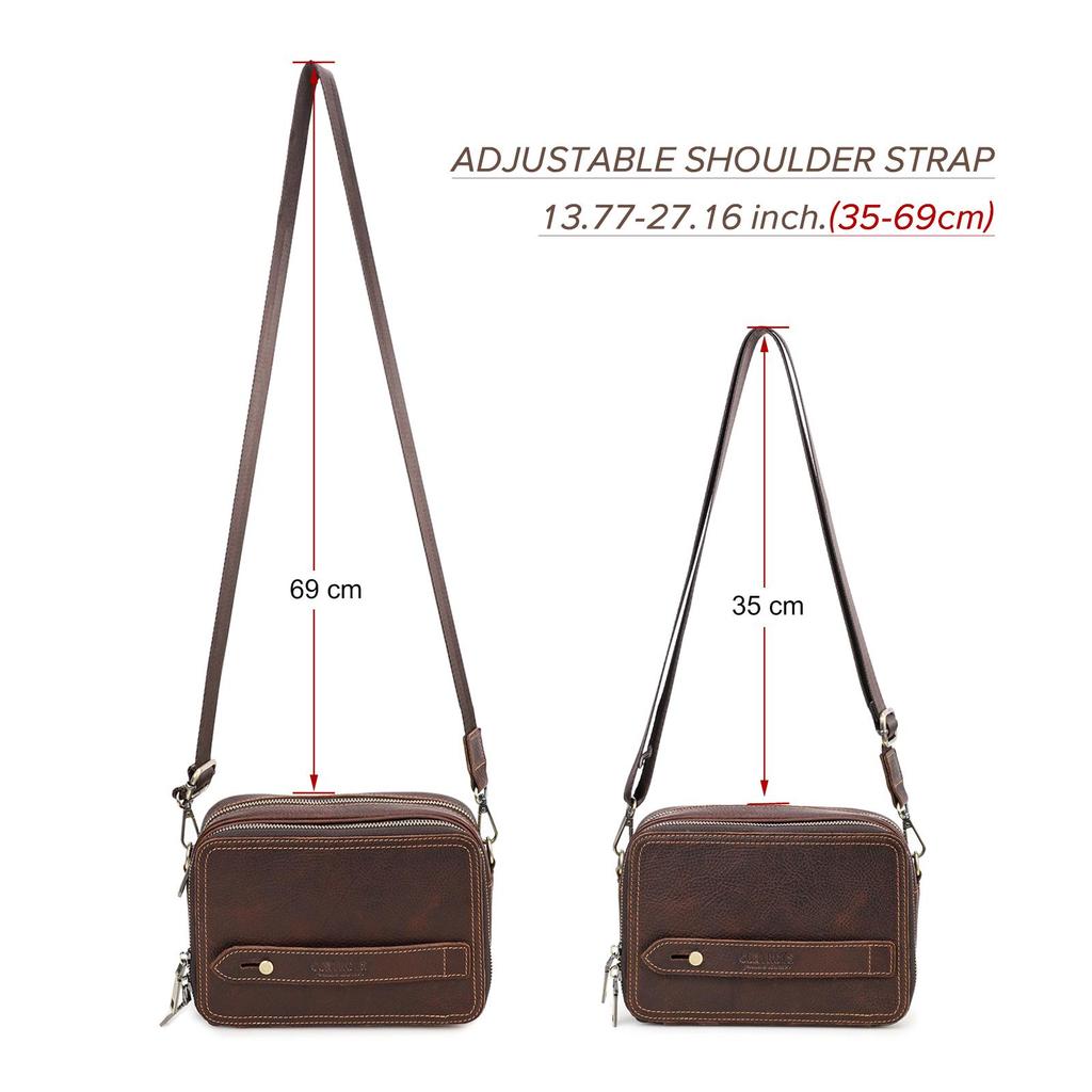 Genuine Leather Men Mini Shoulder Bags Casual Crossbody Bags Clutch Small Handbag Vintage Male Messenger Bag