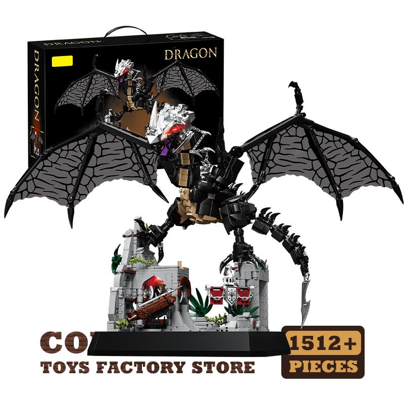 Нетоксичные кубики Moc Наборы Летающий Дракон Сцены из Фильмов Фигурки-Действия Головоломки Игрушки Магические Животные Строительные Блоки 3D Модель Для Детей Взрослых Подарки Новые