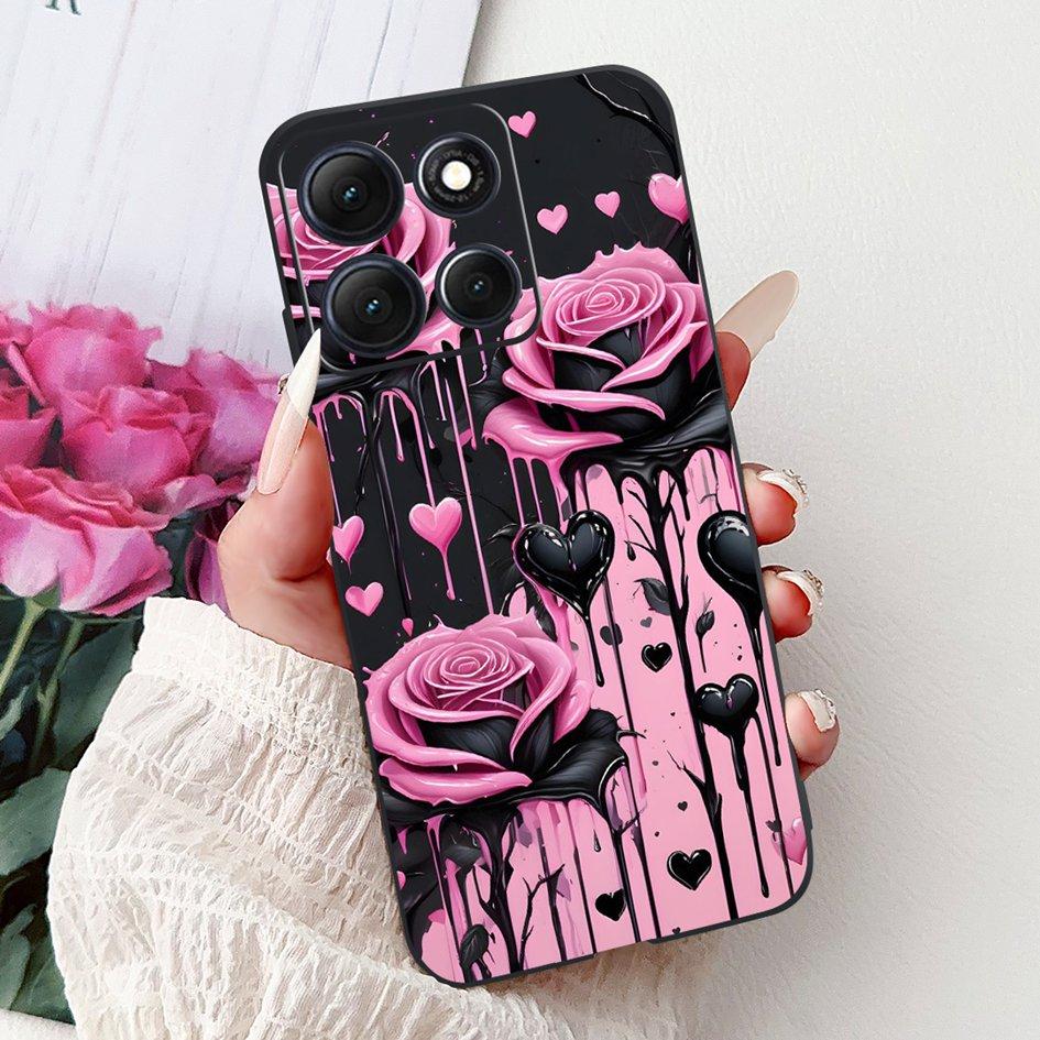 Для Motorola Moto G86 Power 5G Чехол Новый Модный Цветок Бамбук Кошка Мультфильм Мягкий Силикон Задняя Крышка Для Moto G86 Power 2025 Coque